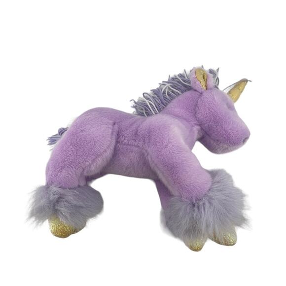 Russ Purple Unicorn 3 Hearts Plush Stuffed Animal 12" in Length White - Picture 7 of 7
